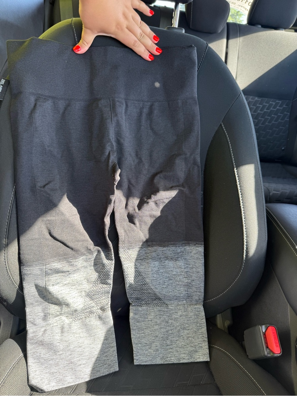 lululemon athletica Black and Gray Colorblock Leggings